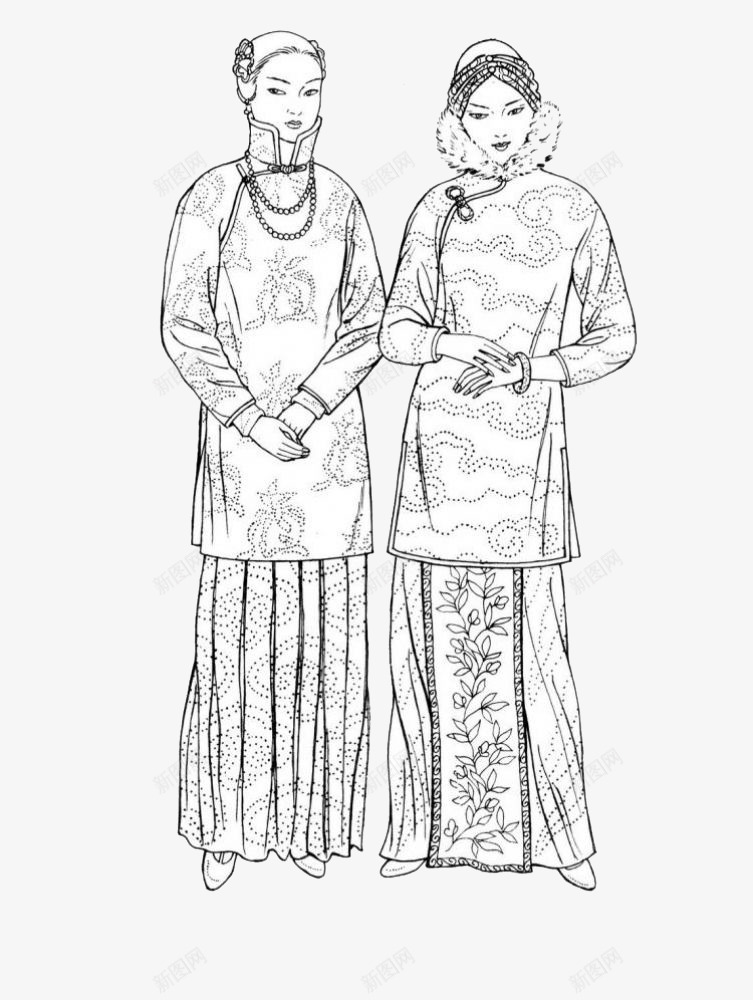 唐朝女子服饰png免抠素材_新图网 https://ixintu.com