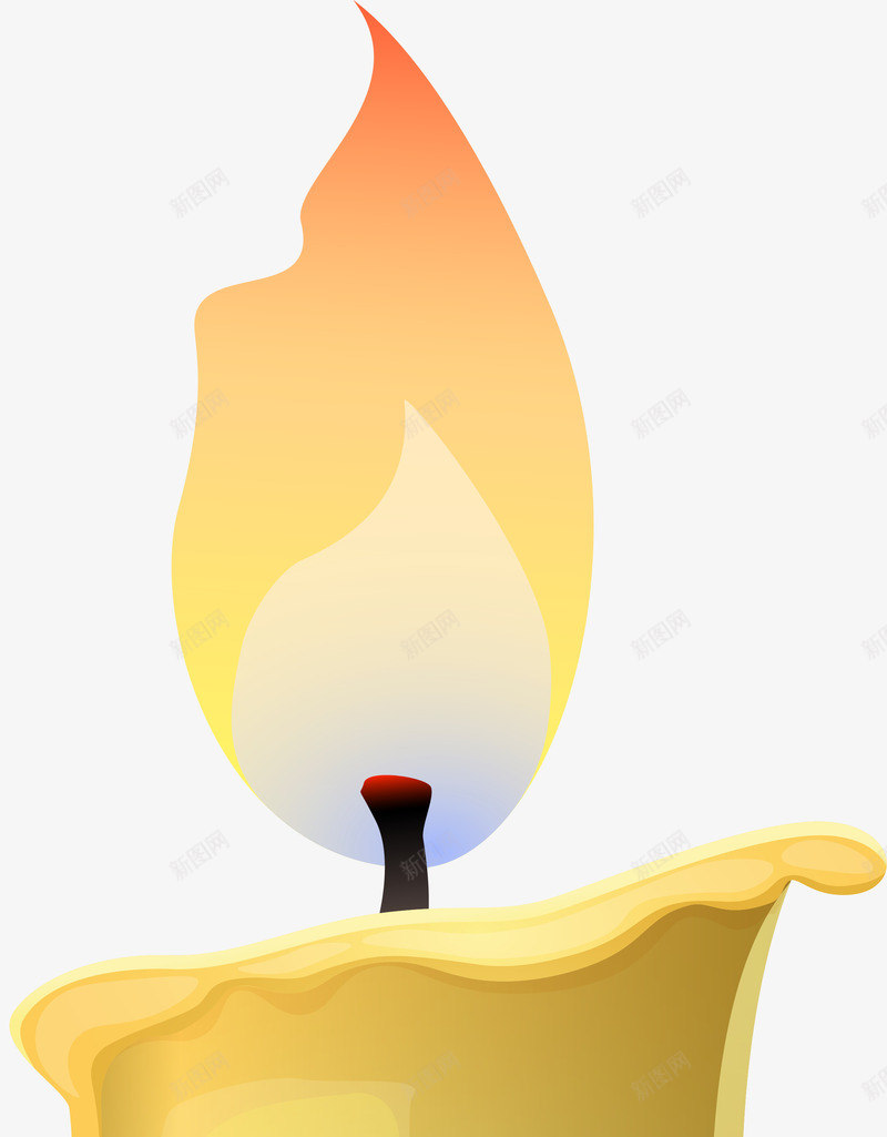祈福蜡烛png免抠素材_新图网 https://ixintu.com 火焰 矢量图案 祈愿 祈福 蜡烛 装饰图案