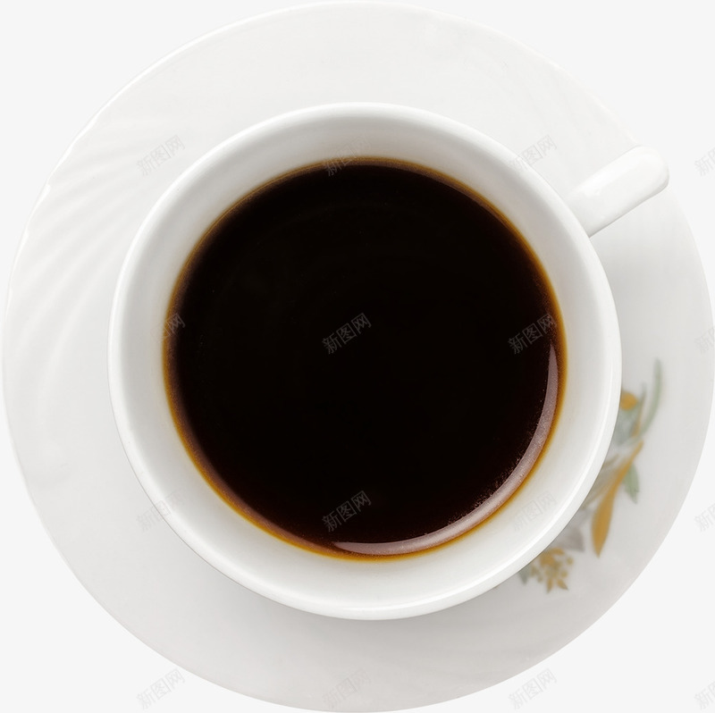 咖啡杯子png免抠素材_新图网 https://ixintu.com 俯视 咖啡 杯子 盘子