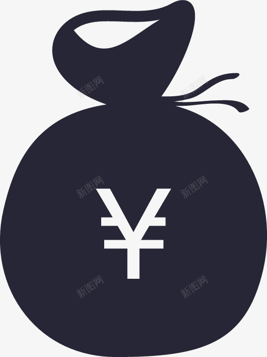 人民币的钱袋子图标png_新图网 https://ixintu.com 人民币的钱袋子