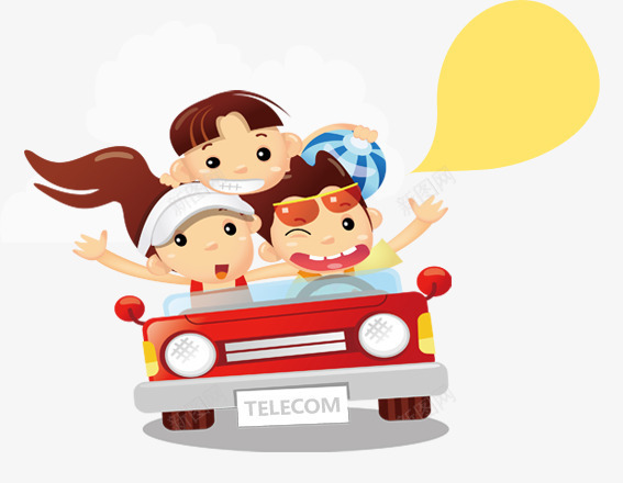 手绘汽车欢乐旅游人物png免抠素材_新图网 https://ixintu.com 人物 旅游 欢乐 汽车