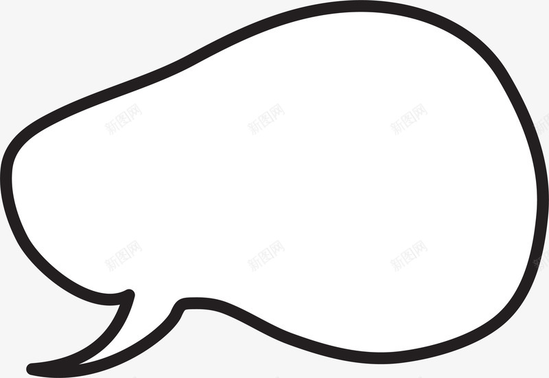 黑色线条对话框png免抠素材_新图网 https://ixintu.com 圆弧标签 简约对话框 线条标签 线条框架 黑色对话框