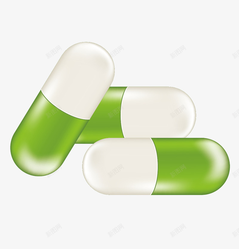 绿色白色拼接药丸psd免抠素材_新图网 https://ixintu.com 医药 拼接 白色 绿色 绿色白色拼接药丸 药丸 药品