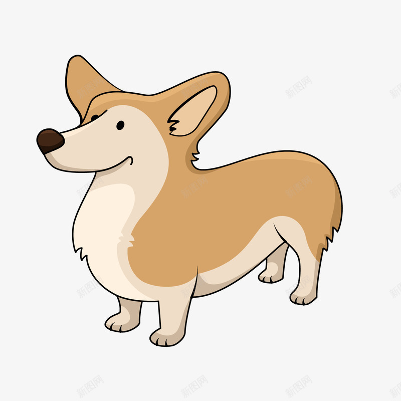 安静柯基犬png免抠素材_新图网 https://ixintu.com 卡通动物 宠物 小短腿 柯基 萌