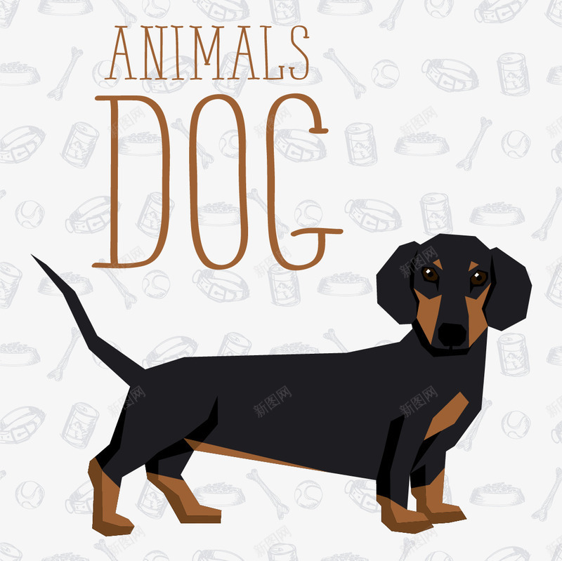 装饰宠物腊肠犬png免抠素材_新图网 https://ixintu.com 宠物狗 腊肠犬 装饰