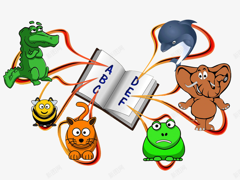 卡用儿童电子词典png免抠素材_新图网 https://ixintu.com 儿童 卡通 学习 小动物 电子词典 英文