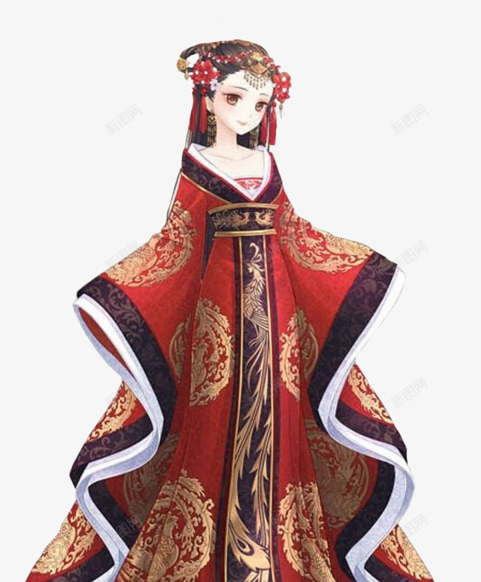 女皇武则天卡通形象png免抠素材_新图网 https://ixintu.com 卡通 卡通武则天 古装 唐朝皇帝 女皇 武则天
