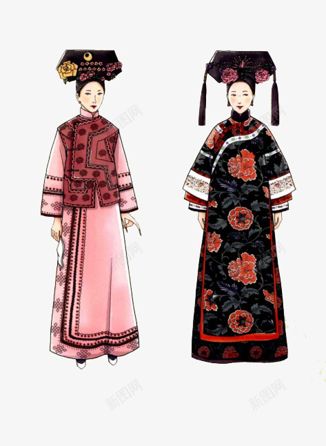 清朝格格服饰png免抠素材_新图网 https://ixintu.com 格格头饰 格格帽子 清朝格格