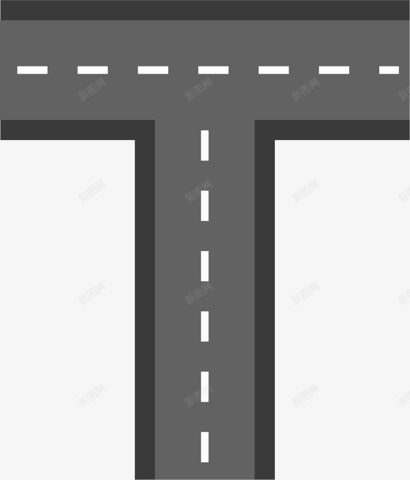 T字路面矢量图eps免抠素材_新图网 https://ixintu.com T字 T字型 柏油 柏油路面 沥青路面 矢量图 马路 黑色路面