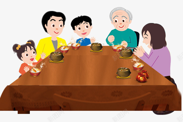 全家聚会元宵节快乐png免抠素材_新图网 https://ixintu.com 元宵节 全家 快乐 聚会