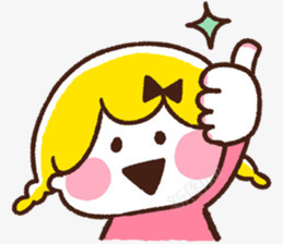 可爱小女孩点赞png免抠素材_新图网 https://ixintu.com 可爱 女孩