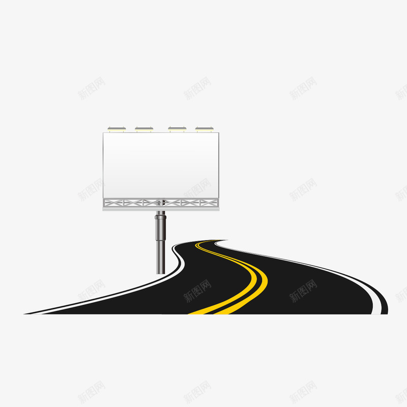 公路广告牌矢量图ai免抠素材_新图网 https://ixintu.com 公路 广告牌 户外牌 马路 矢量图