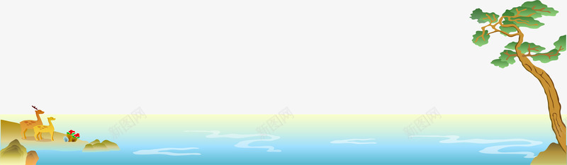 中国风海洋png免抠素材_新图网 https://ixintu.com AI 中国风 古典 手绘 松树 海洋 鹿