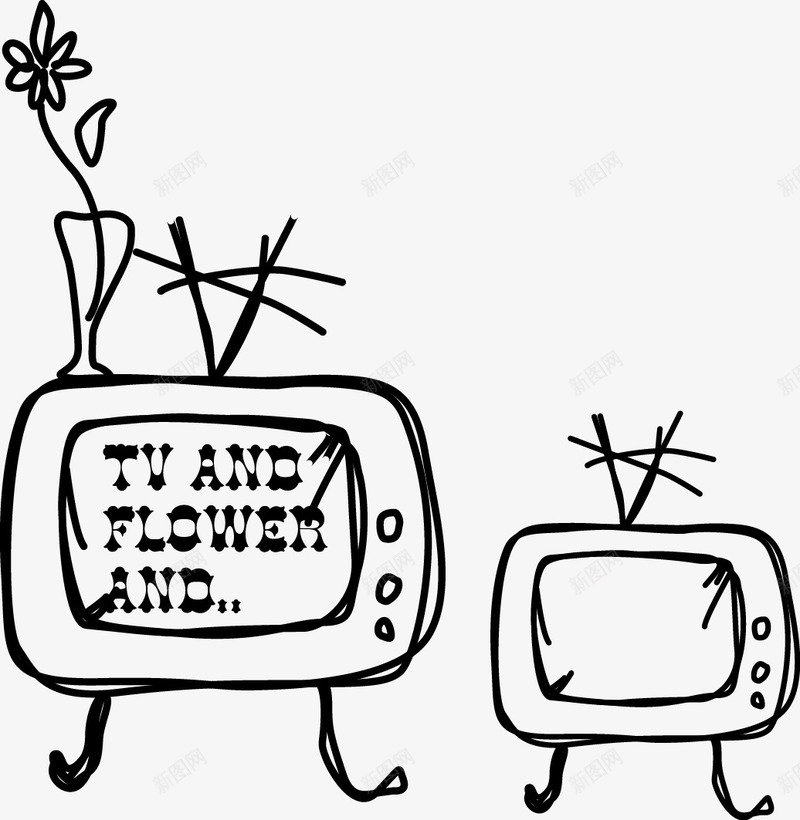 TV电视机矢量图eps免抠素材_新图网 https://ixintu.com TV 电视机 矢量图