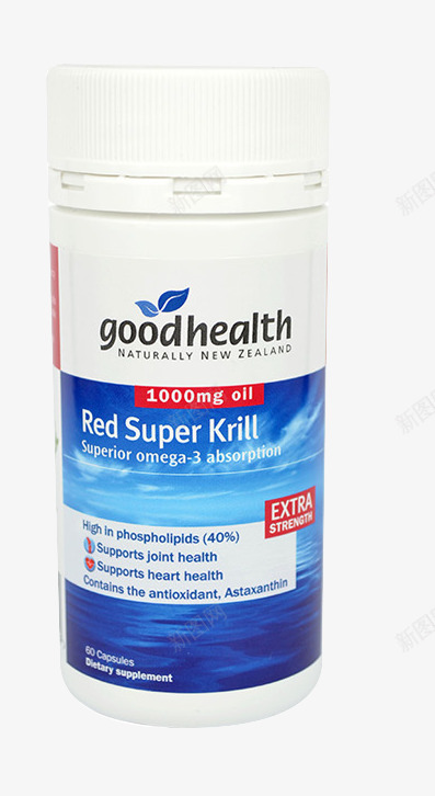 新西兰红色超级磷虾油png免抠素材_新图网 https://ixintu.com 产品实物 保健品 营养品 超级磷虾油