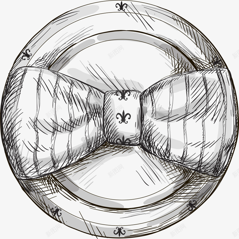 黑色蝴蝶结餐具png免抠素材_新图网 https://ixintu.com 免抠PNG 图案 手绘 线条 蝴蝶结 装饰图案 餐具 黑色