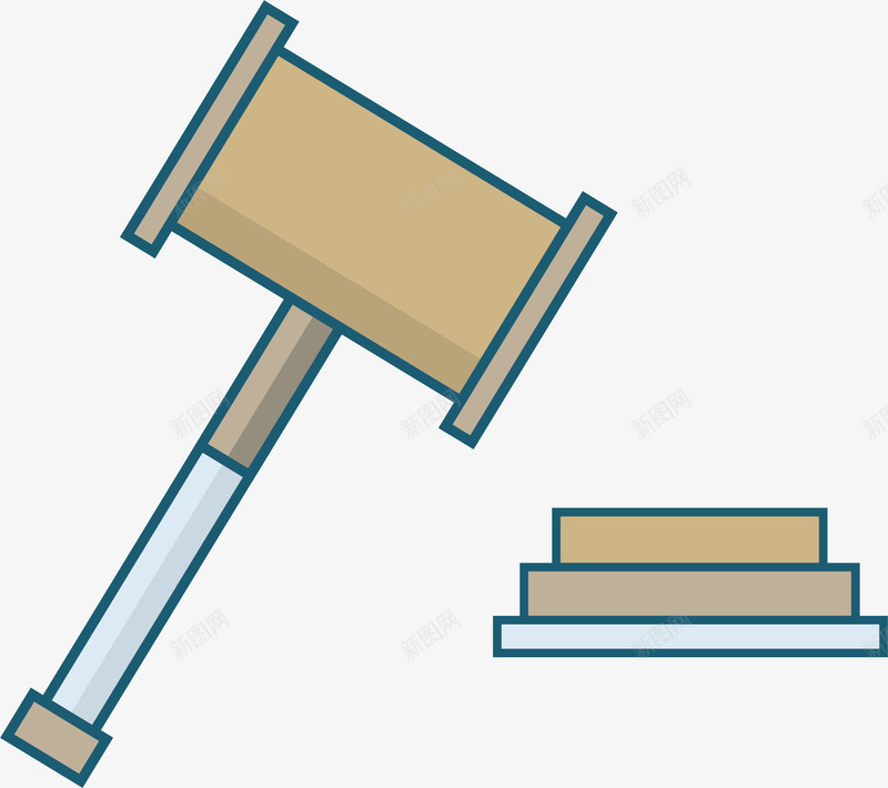 褐色的拍卖槌矢量图ai免抠素材_新图网 https://ixintu.com y矢量图 几何图形 形象 拍卖 蓝色 褐色 锤子 矢量图