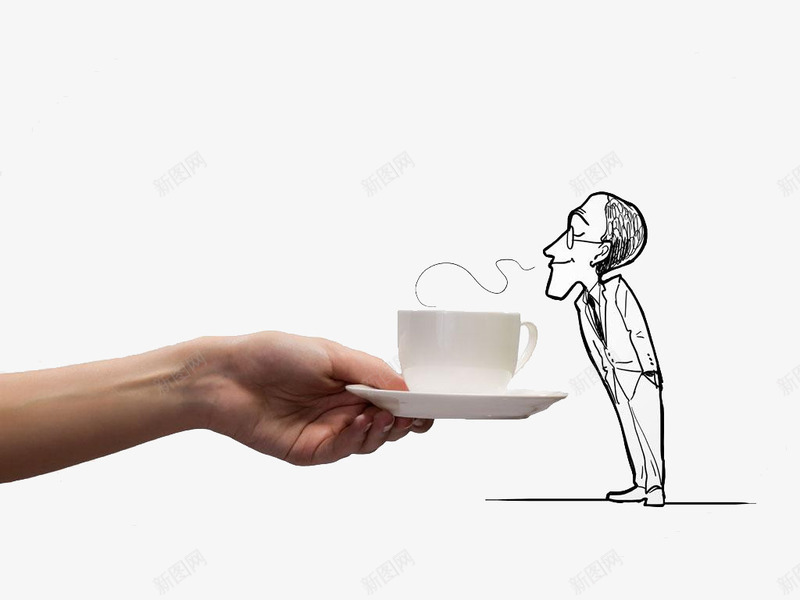 咖啡手绘人物杯子png免抠素材_新图网 https://ixintu.com 人物 免抠 咖啡 手绘 杯子 素材