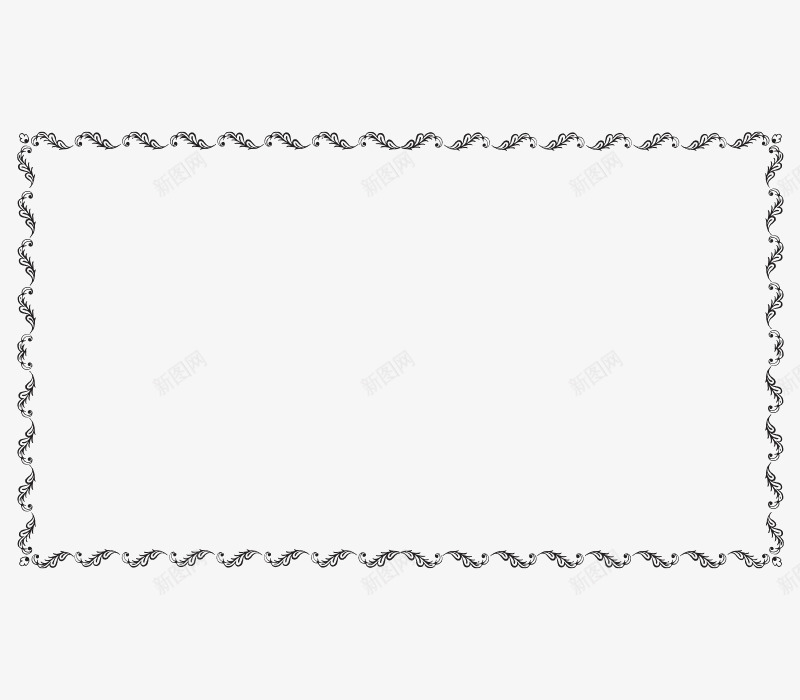 细线黑色边框二png免抠素材_新图网 https://ixintu.com 细线 色边框二 黑