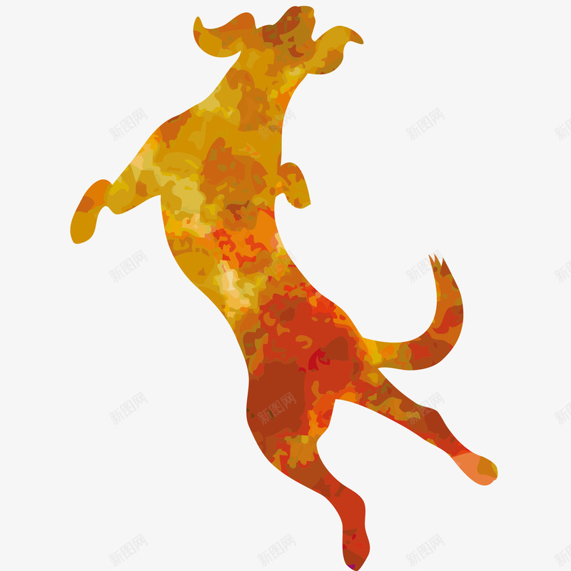 跳跃的狗水彩插画矢量图ai免抠素材_新图网 https://ixintu.com 免抠PNG 宠物狗 水彩动物 犬 狗 装饰 跳跃 跳跃的狗水彩插画 矢量图