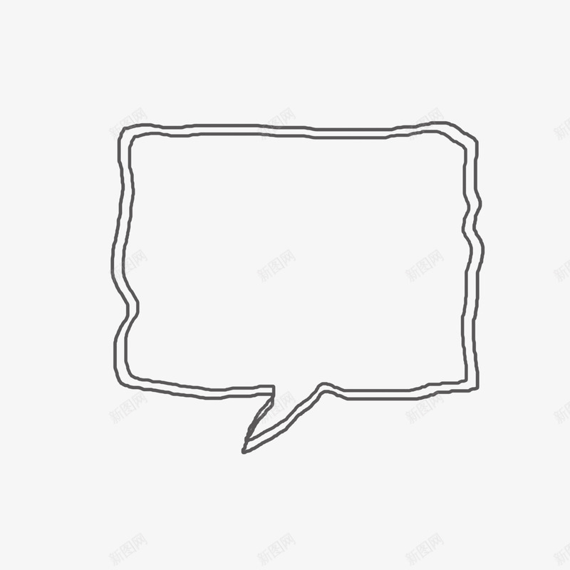 手绘对话框png免抠素材_新图网 https://ixintu.com png图片素材 免费png素材 手绘 线条 聊天框 黑色