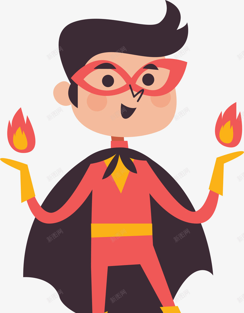 控制火苗超能力png免抠素材_新图网 https://ixintu.com 免抠图 扁平化 控制火苗 矢量图案 神话人物 设计图