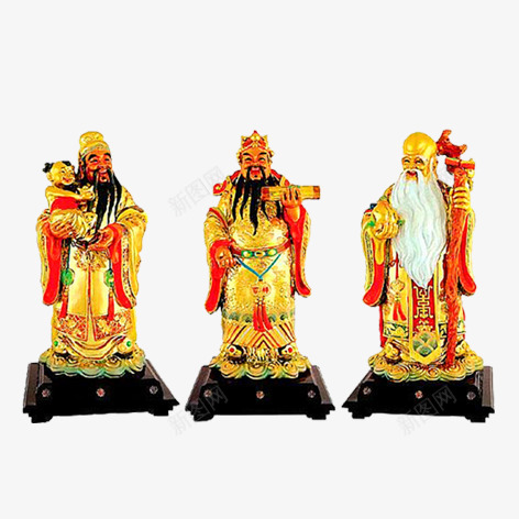 财神文曲星寿星png免抠素材_新图网 https://ixintu.com 祈福 纳财