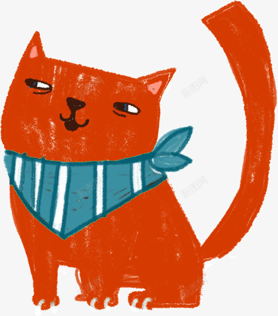 可爱的彩绘猫咪png免抠素材_新图网 https://ixintu.com 可爱 彩绘 猫咪