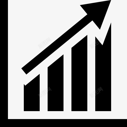 条图上升图标png_新图网 https://ixintu.com 上升 商业 图形 图表 箭 酒吧