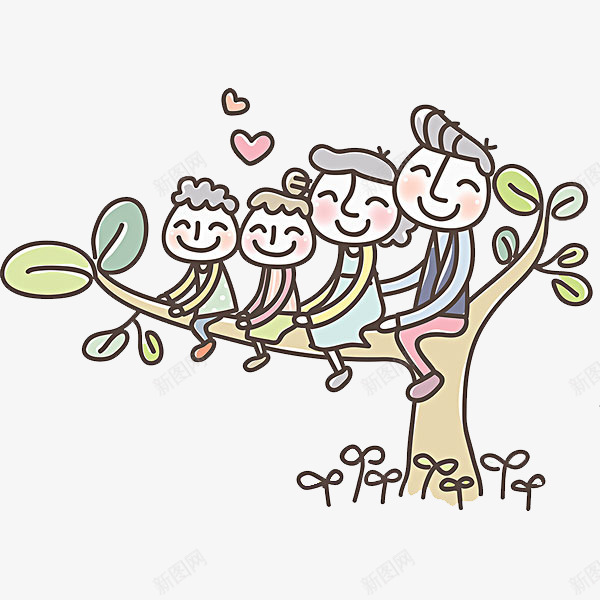 温馨的一家人png免抠素材_新图网 https://ixintu.com 一家人 卡通 可爱的 手绘 温馨的 简笔 高兴地