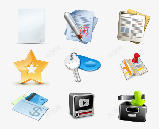 APP主题图标png_新图网 https://ixintu.com APP主题图标 文件 电话 精美图标