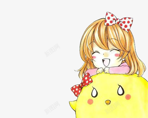 和小黄鸡在一起的可爱女孩png免抠素材_新图网 https://ixintu.com Q版小黄鸡 卡通 可爱 女孩 小黄鸡