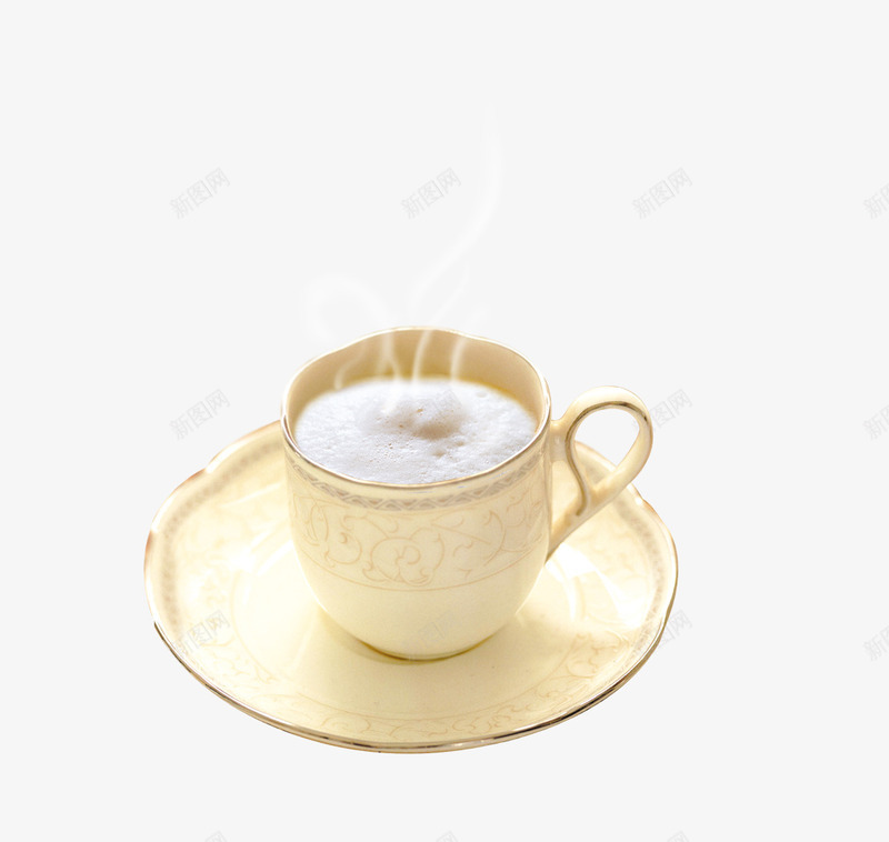 一杯热奶茶png免抠素材_新图网 https://ixintu.com 奶茶 热饮 黄色杯子