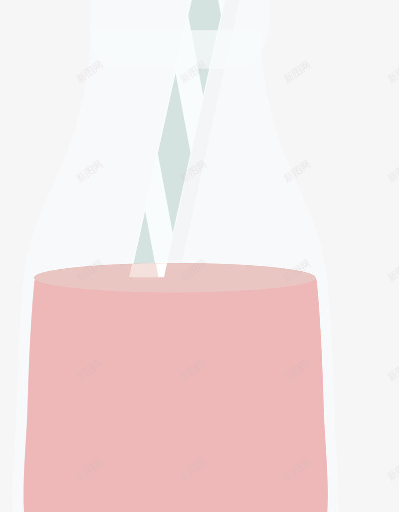 手绘透明杯子吸管png免抠素材_新图网 https://ixintu.com 小清新 手绘吸管 条纹吸管 温馨 透明杯子 饮料