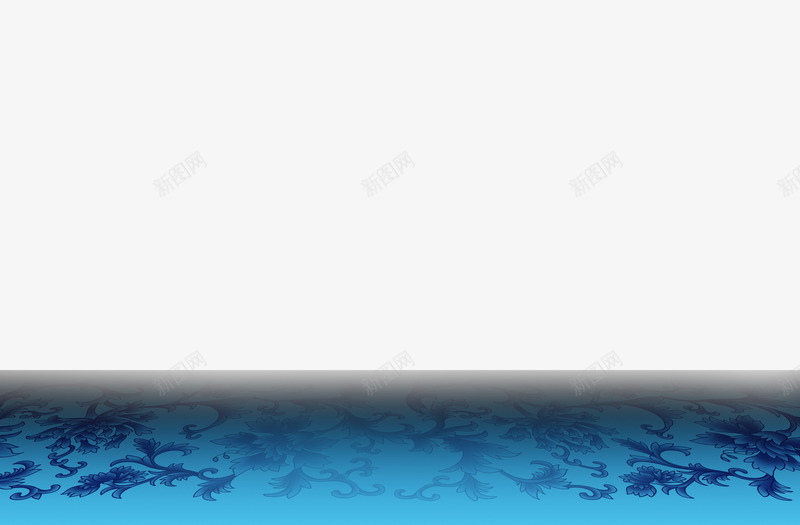 蓝色青花瓷花纹蓝色条幅png免抠素材_新图网 https://ixintu.com 条幅 花纹 蓝色 青花瓷