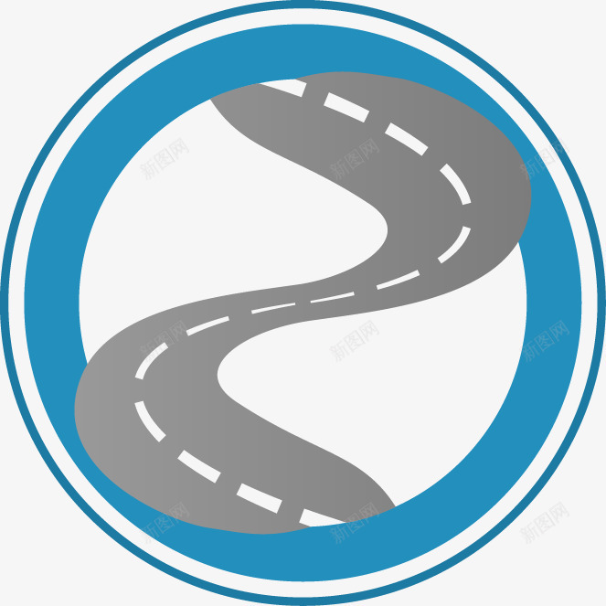 公路指示牌矢量图eps免抠素材_新图网 https://ixintu.com 公路 公路指示牌 转弯指示牌 矢量图