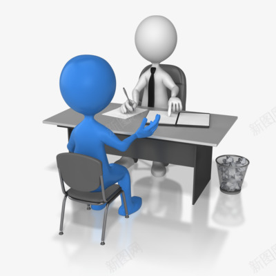 正在面试卡通形象png免抠素材_新图网 https://ixintu.com 卡通 图形 形象 房间 考官 面试 面试考官