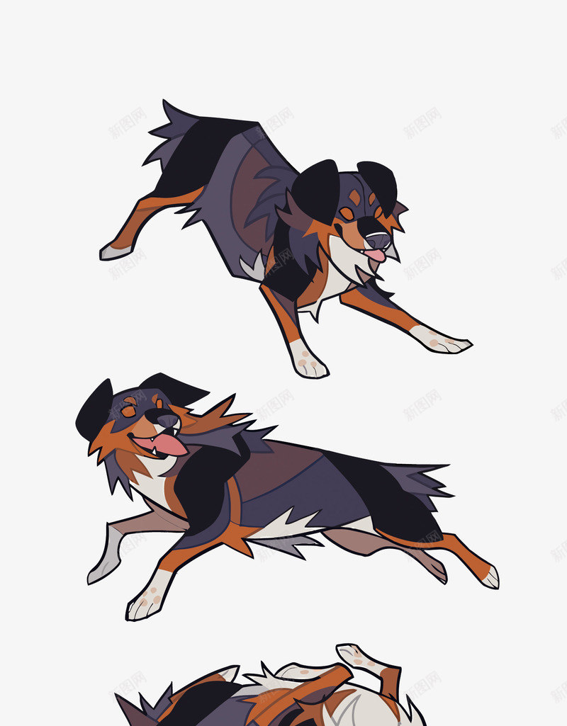 牧羊犬矢量图eps免抠素材_新图网 https://ixintu.com PNG图片 PNG图片素材 PNG素材 PNG素材免费 PNG素材免费下载 卡通 宠物 牧羊犬 狗 矢量图