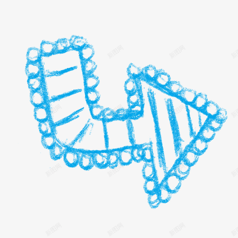 蓝色粉笔箭头图案psd免抠素材_新图网 https://ixintu.com 免抠 图案 效果 箭头 粉笔 粉笔效果 线条 蓝色 蓝色箭头 装饰