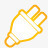 基本插头黄色的超级单基本图标png_新图网 https://ixintu.com Basic plug yellow 基本 插头 的 黄色