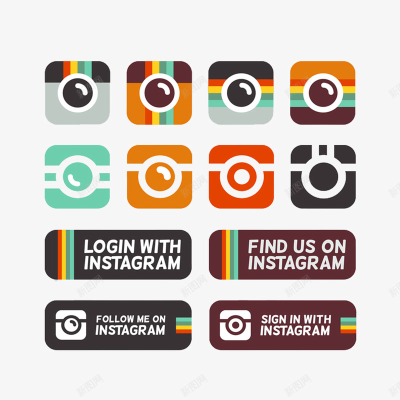 Instagram分享图标png_新图网 https://ixintu.com Instagram app 分享 图标 社交传媒