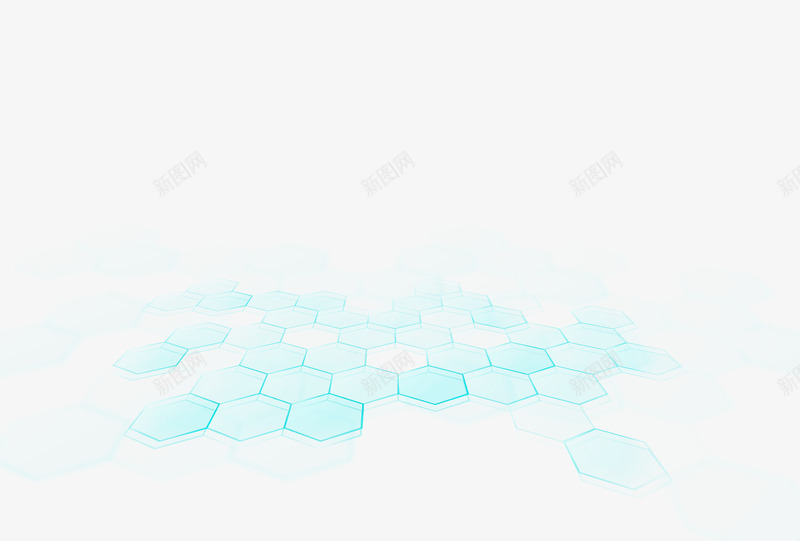 纯白底色加蓝色六方形png免抠素材_新图网 https://ixintu.com 底色 方形 纯白 蓝色