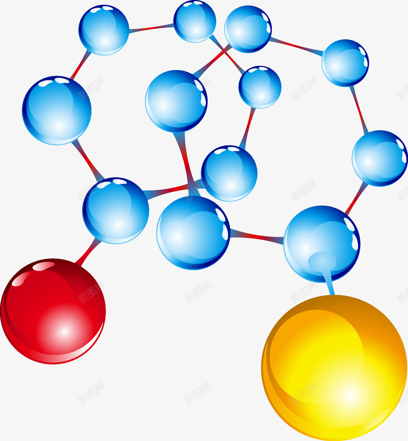 分子结构矢量图ai免抠素材_新图网 https://ixintu.com 分子 基因 结构 矢量图