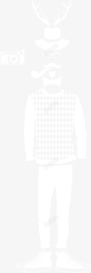 鹿角与男性服饰png免抠素材_新图网 https://ixintu.com 服饰 男性服饰 相机 眼镜 鹿角