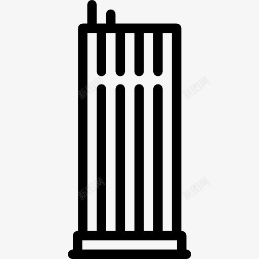 摩天大楼的图标png_新图网 https://ixintu.com 塔 建筑 建筑结构 施工 现代 高大
