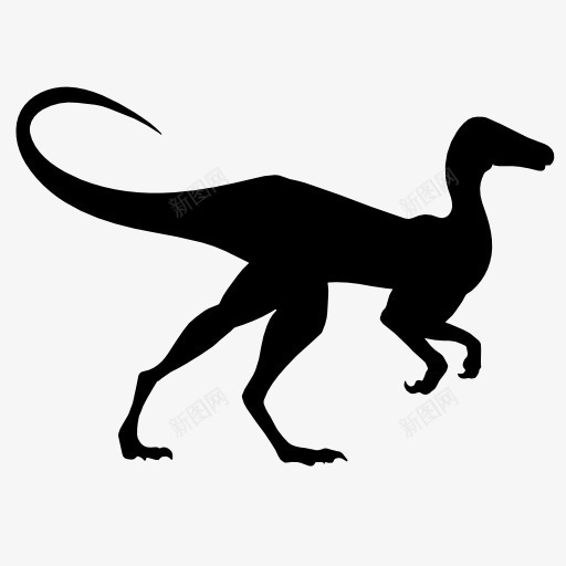 恐龙剪影png免抠素材_新图网 https://ixintu.com 动物 投影 猛兽 野兽 黑色剪影 龙