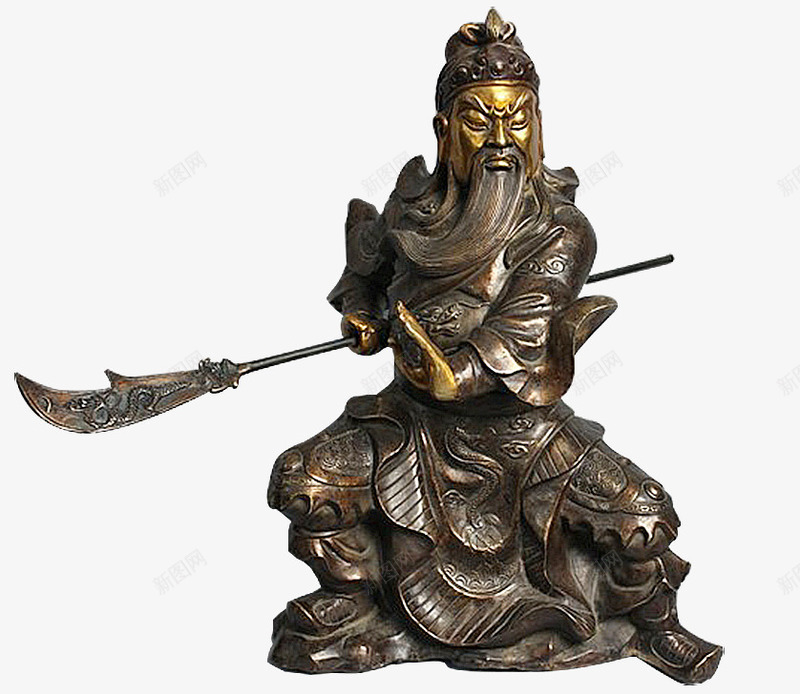武财神png免抠素材_新图网 https://ixintu.com 关公财神 武财神 财神爷 财神素材免抠 铜像 高清武财神