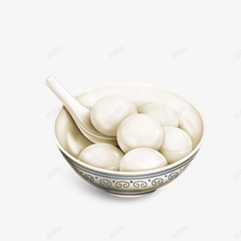 酒酿圆子png免抠素材_新图网 https://ixintu.com 元宵 圆子 汤圆 白色