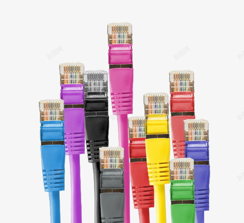 电子产品彩色连接线png免抠素材_新图网 https://ixintu.com 彩色连接线 电子产品 连接线 链接端口 链接线