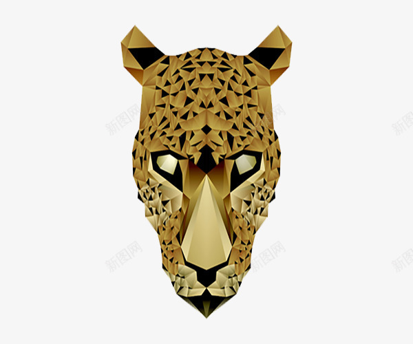 简约豹子拼接插画png免抠素材_新图网 https://ixintu.com 拼接 插画 简约 豹子